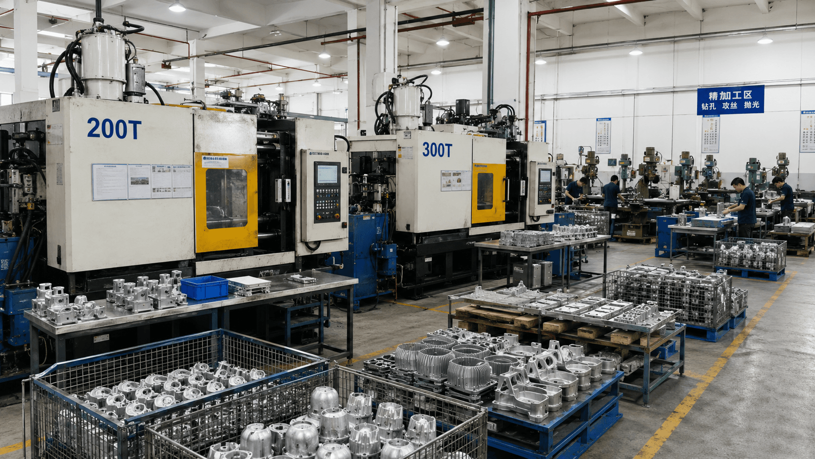HSX factory with 200T and 300T die casting machines for LED work light housing support